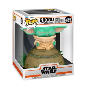 FUNKO POP! DELUXE: STAR WARS - MANDALORIAN- GROGU THE CHILD USING THE FORCE #485