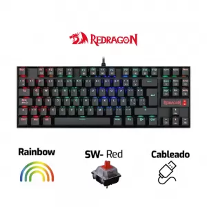 TECLADO REDRAGON KUMARA K552 | MECANICO | SW-RED | RGB | NEGRO