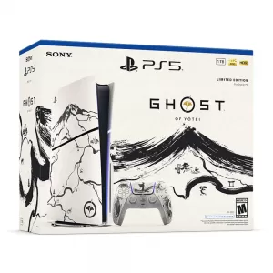 CONSOLA PLAYSTATION 5 SLIM CON LECTOR EDICION LIMITADA BLACK NEGRO GHOST OF YOTEI