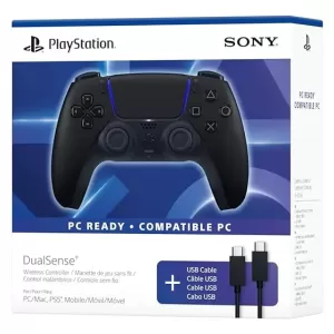 MANDO PS5 DUALSENSE MIDNIGHT BLACK CON CABLE USB