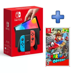 PACK CONSOLA   NINTENDO SWITCH OLED + VIDEOJUEGO MARIO ODYSSEY 